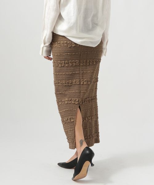 BAYFLOW(ベイフロー)の「≪予約≫ジャガードカットナロースカート(スカート・ナチュラル51/モカ59/ライム71・F)」の9枚目の写真