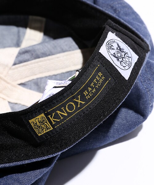 KNOX（ノックス）の「硫化シャンブレーキャスケット（その他・メンズ・ネイビー・ONE SIZE）」の5枚目の写真