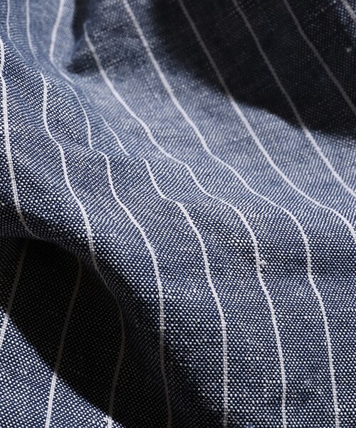 FREAK'S STORE(フリークスストア)の「リネンシャンブレータックパンツ(パンツ・メンズ・オフホワイト/ネイビー/ボーダー/ストライプ・S/M/L)」の11枚目の写真