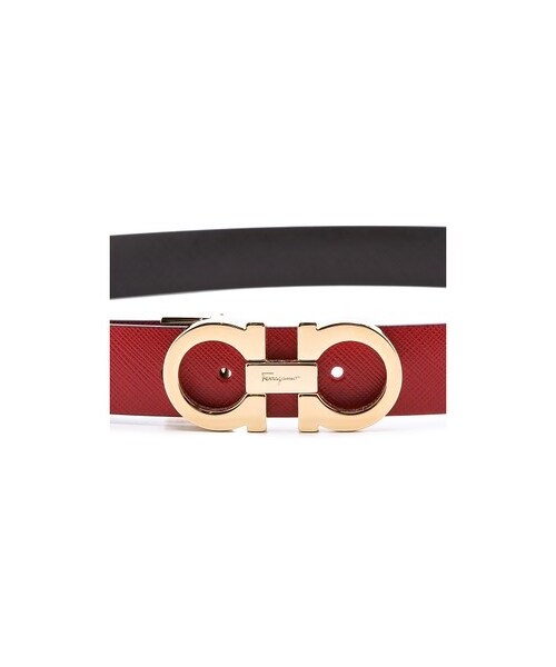 FERRAGAMO（フェラガモ）の「Salvatore Ferragamo Small Gianci Reversible Belt（ベルト・レディース・Dark Brown/Black・M/S）」の8枚目の写真