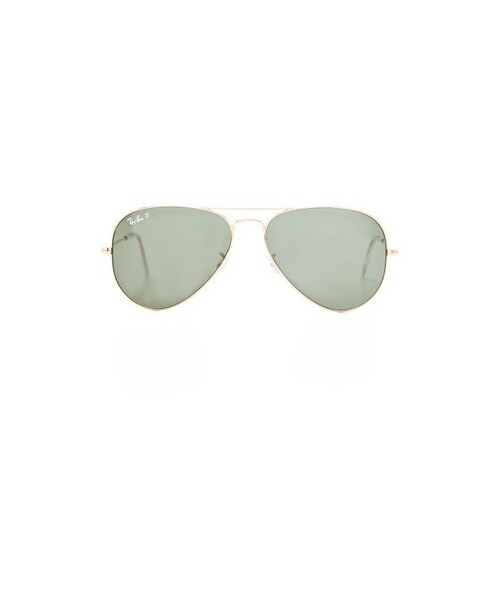 Ray-Ban(レイバン)の「Ray-Ban Polarized Aviator Sunglasses(サングラス・レディース・Gold/Green Polar・One Size)」の2枚目の写真