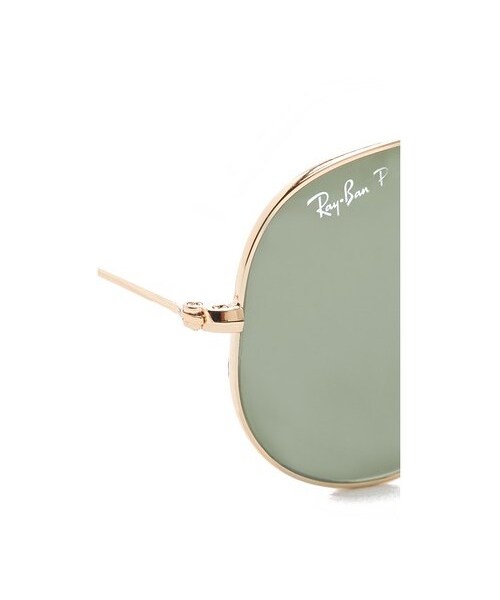 Ray-Ban(レイバン)の「Ray-Ban Polarized Aviator Sunglasses(サングラス・レディース・Gold/Green Polar・One Size)」の4枚目の写真