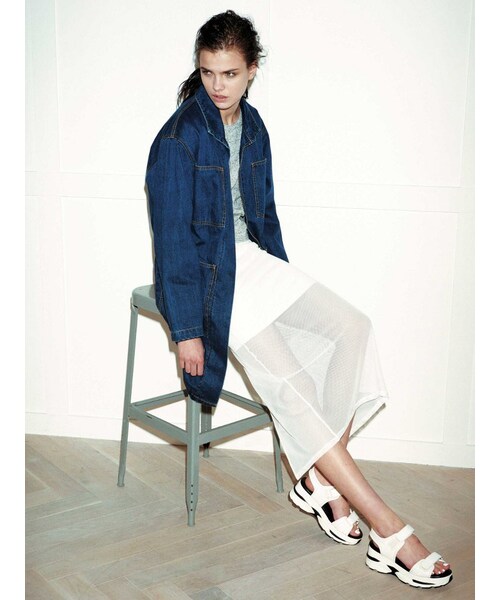 EMODA（エモダ）の「WIDE POCKET DENIM ジャケット（ジャケット/アウター・レディース・インディゴ）」の2枚目の写真