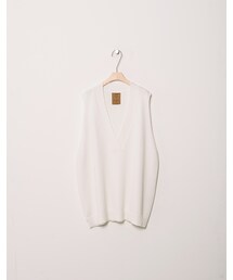 PAZZO | 學院感V領寬鬆針織毛衣(トップス)