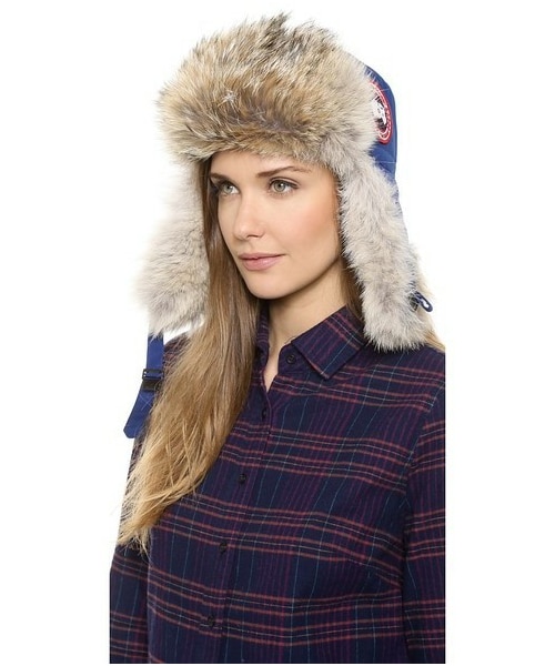 CANADA GOOSE(カナダグース)の「Canada Goose Aviator Hat(帽子・レディース・Black/Red・L/XL)」の8枚目の写真