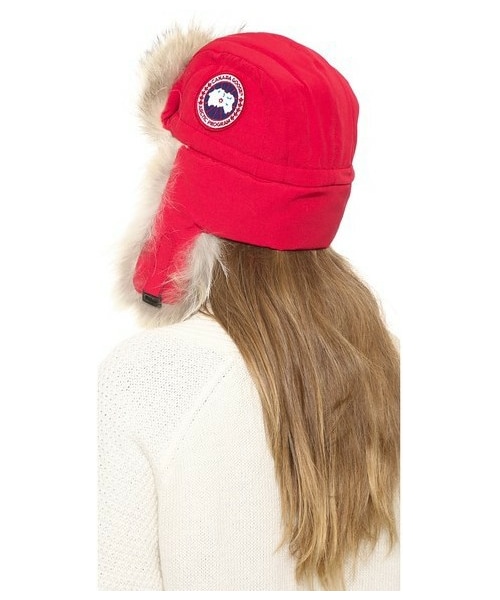 CANADA GOOSE(カナダグース)の「Canada Goose Aviator Hat(帽子・レディース・Black/Red・L/XL)」の13枚目の写真