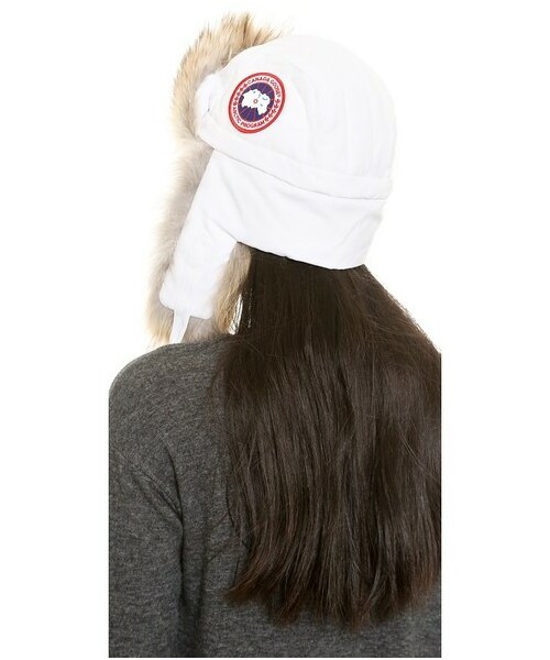 CANADA GOOSE(カナダグース)の「Canada Goose Aviator Hat(帽子・レディース・Black/Red・L/XL)」の6枚目の写真