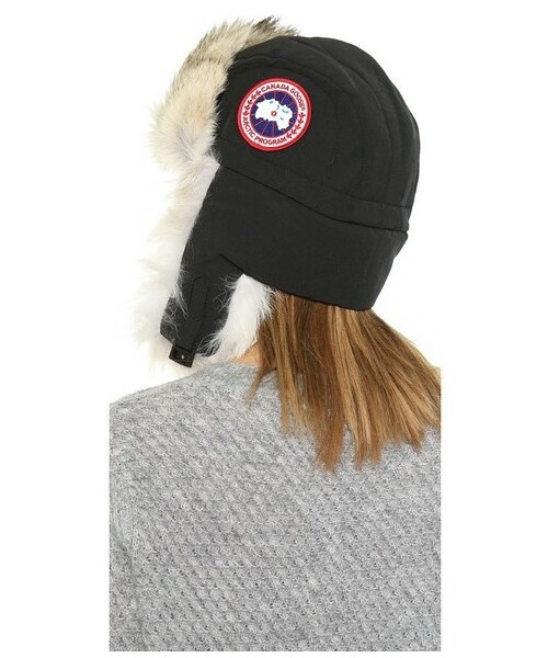 CANADA GOOSE(カナダグース)の「Canada Goose Aviator Hat(帽子・レディース・Black/Red・L/XL)」の12枚目の写真