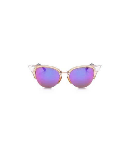 FENDI（フェンディ）の「Fendi Rimless Bottom Sunglasses（サングラス・レディース・Trans Print Peach/Multi Pink/Light Pink/Pink Gradient/Transparent Blue/Burgundy・One Size）」の11枚目の写真