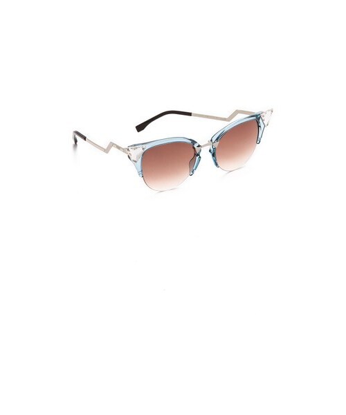 FENDI（フェンディ）の「Fendi Rimless Bottom Sunglasses（サングラス・レディース・Trans Print Peach/Multi Pink/Light Pink/Pink Gradient/Transparent Blue/Burgundy・One Size）」の9枚目の写真