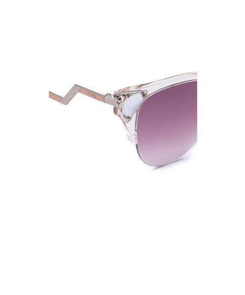 FENDI（フェンディ）の「Fendi Rimless Bottom Sunglasses（サングラス・レディース・Trans Print Peach/Multi Pink/Light Pink/Pink Gradient/Transparent Blue/Burgundy・One Size）」の2枚目の写真