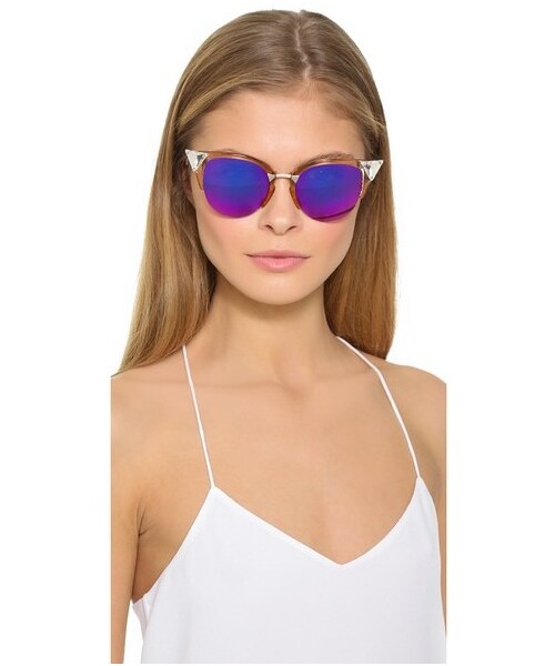 FENDI（フェンディ）の「Fendi Rimless Bottom Sunglasses（サングラス・レディース・Trans Print Peach/Multi Pink/Light Pink/Pink Gradient/Transparent Blue/Burgundy・One Size）」の6枚目の写真