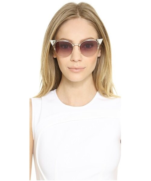 FENDI（フェンディ）の「Fendi Rimless Bottom Sunglasses（サングラス・レディース・Trans Print Peach/Multi Pink/Light Pink/Pink Gradient/Transparent Blue/Burgundy・One Size）」の8枚目の写真