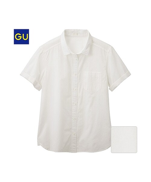 GU（ジーユー）の「（GU）ロールアップシャツ（半袖）（トップス）」 - WEAR