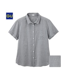 GU | （GU）ロールアップシャツ（半袖）(トップス)