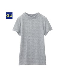 GU | （GU）ジャカードハイネックＴ（半袖）(トップス)