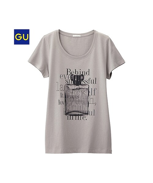 GU（ジーユー）の「（GU）グラフィックＴ（ロイヤルピクニック・半袖）Ｆ（WOMEN ⁄ グラフィックＴシャツ・レディース・OFF WHITE/BLACK/BEIGE・L/S/M/XL）」の3枚目の写真