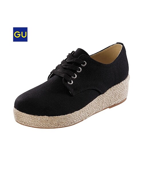 GU(ジーユー)の「(GU)WOMENジュートプラットフォームシューズ(WOMEN ⁄ シューズ・レディース・OFF WHITE/BLUE/BLACK・L/S/M)」の2枚目の写真