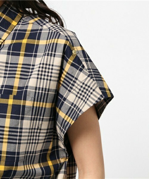 トラディショナルウェザーウェア　半袖チェックシャツ　M UNIONWEAR】SHIRT 001 シャツ 001｜ベージュシェファード