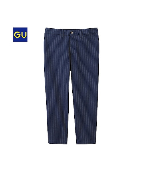 GU(ジーユー)の「(GU)コットンテーパードアンクルパンツB(MEN ⁄ クロップドパンツ・メンズ・NAVY/GRAY・M/S/XL/L)」の1枚目の写真