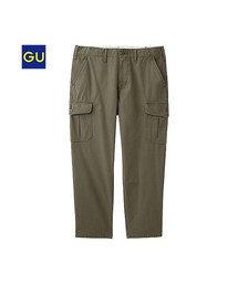 GU | （GU）コットンテーパードカーゴアンクルパンツ(パンツ)