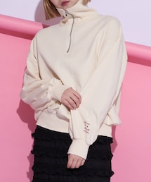 CIAOPANIC（チャオパニック）の「【2024SS】【WEB限定】袖刺繍ハーフZIPオーバースウェット（トップス・レディース）」