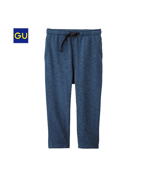 GU（ジーユー）の「（GU）スウェットクロップドパンツ（MEN ⁄ クロップドパンツ・メンズ・DARK GRAY/BLUE/BEIGE・M/XL/L/S）」の3枚目の写真