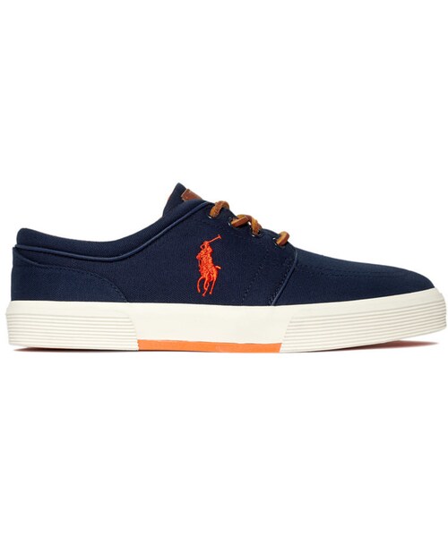 POLO RALPH LAUREN(ポロ ラルフ ローレン)の「Polo Ralph Lauren Faxon Canvas Lace Sneakers(スニーカー・メンズ・Navy・7/7.5/8/8.5/9/9.5/10/10.5/11/11.5/12/13)」の2枚目の写真
