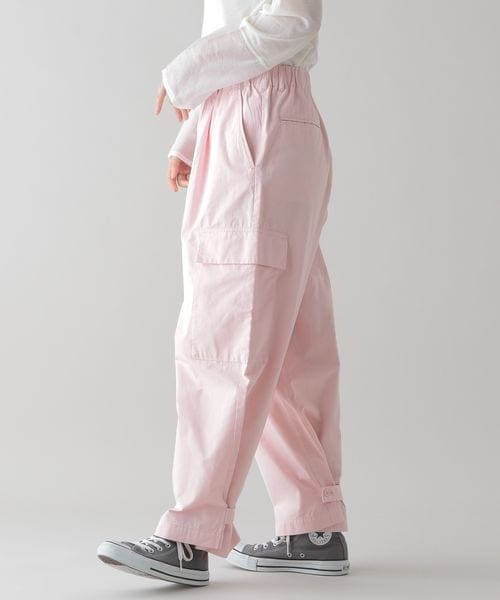 studio CLIP（スタディオクリップ）の「《natural by clip》コンパクトチノカーゴパンツ（パンツ・ピンク(WEB限定)/オフホワイト11/ブラック19/カーキ78・F）」の5枚目の写真