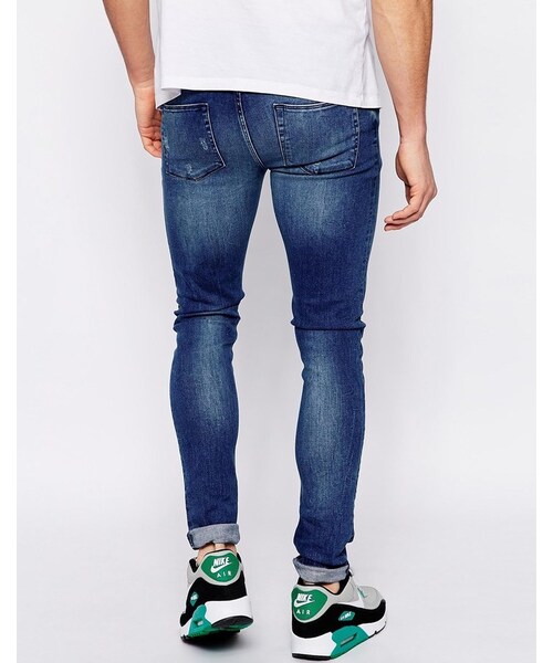 asos(エイソス)の「ASOS Extreme Super Skinny Jeans With Rip and Repair(デニムパンツ・メンズ・blue・W34 L34/W34 L32/W38 L34/W32 L32/W34 L30/W26 L32/W32 L34/W30 L30/W26 L30/W36 L32/W38 L32/W30 L34/W32 L30/W28 L32/W30 L32/W36 L34)」の2枚目の写真