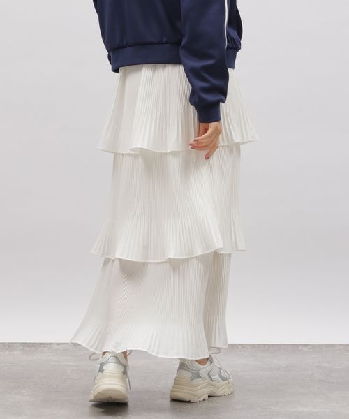 LAKOLE(ラコレ)の「ケシプリーツティアードスカート(スカート・グレー15/ブラック19/アイボリー52・S/M)」の20枚目の写真