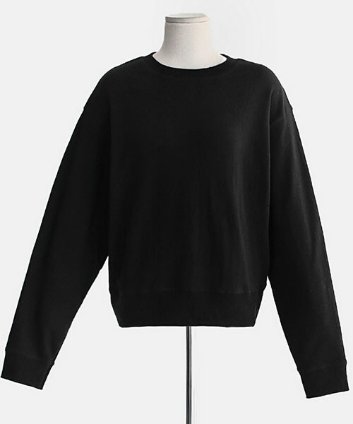 DHOLIC（ディーホリック）の「5colorsコットンスウェットトップス（Tシャツ/カットソー・レディース・ピンク/カーキ/ホワイトアイボリー/ブラック/グレー・ONE SIZE）」の3枚目の写真