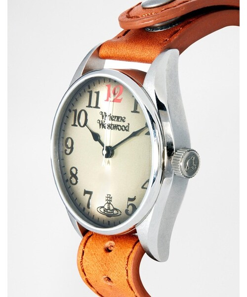 Vivienne Westwood（ヴィヴィアンウエストウッド）の「Vivienne Westwood Classic Leather Strap Watch（アナログ腕時計・メンズ・tan・One Size）」の2枚目の写真