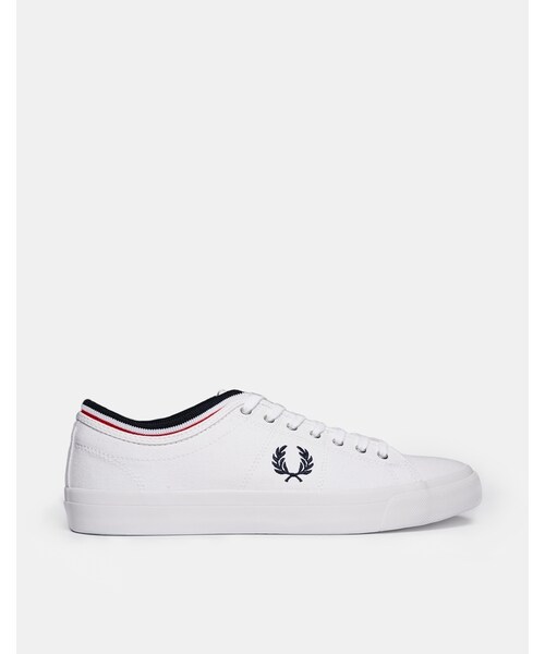 FRED PERRY（フレッドペリー）の「Fred Perry Kendrick Tipped Cuff Canvas Plimsolls（スニーカー・メンズ・white・US 13/US 11/US 12/US 9/US 8/US 7/US 10）」の4枚目の写真