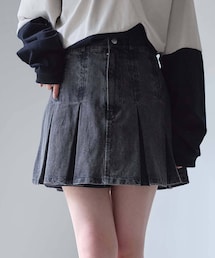 one after another NICE CLAUP | 【LIMMSE】デニムプリーツスカート(デニムスカート)