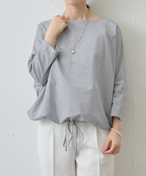 ビアズリー モノトーン ボーダー Vネックニット Vネックボーダーニット