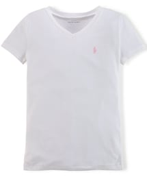 RALPH LAUREN | Ralph Lauren Girls' Solid V-Neck Tee(Tシャツ/カットソー)