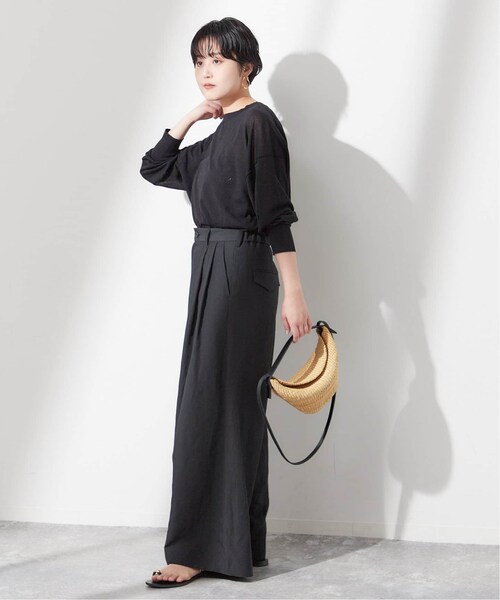 journal standard L'essage（ジャーナルスタンダードレサージュ）の「《予約》ライトオックスワイドパンツ（パンツ・ブラック/(001)/36/在庫あり/38）」の5枚目の写真
