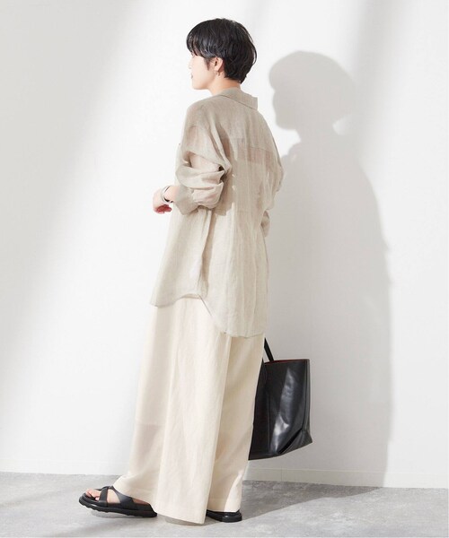 journal standard L'essage（ジャーナルスタンダードレサージュ）の「《予約》ライトオックスワイドパンツ（パンツ・ブラック/(001)/36/在庫あり/38）」の9枚目の写真