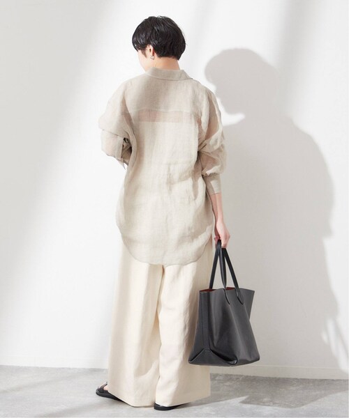 journal standard L'essage（ジャーナルスタンダードレサージュ）の「《予約》ライトオックスワイドパンツ（パンツ・ブラック/(001)/36/在庫あり/38）」の10枚目の写真