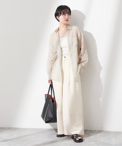 journal standard L'essage（ジャーナルスタンダードレサージュ）の「《予約》ライトオックスワイドパンツ（パンツ・ブラック/(001)/36/在庫あり/38）」の8枚目の写真