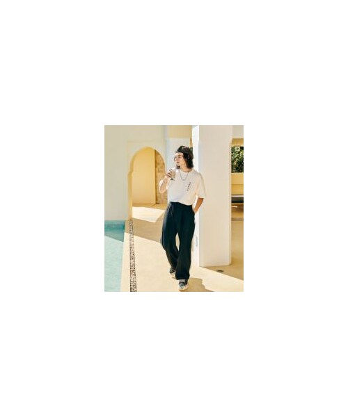 GB0224/P20 : One Tuck Line Jersey Pants / ワンタックラインジャージパンツ