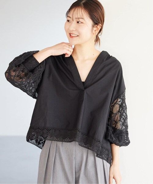 SLOBE IENA♡今季 即完売 スカラップ ブラウス SLOBE IENA（スローブイエナ）の「《予約》LACE ブラウス（）」 - WEAR