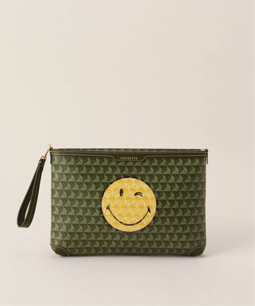 MUSE de Deuxieme classe（ミューズデドゥーズィエムクラス）の「HINDMARCH POCHETTE WINK（バッグ・カーキ/(036)/フリー/在庫なし）」の3枚目の写真