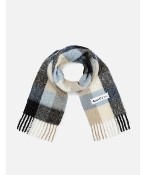 Mohair Checked Scarf