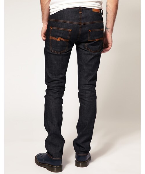 Nudie Jeans（ヌーディージーンズ）の「Nudie Jeans Thin Finn Slim Fit Dry Twill（デニムパンツ・メンズ・blue・W38 L32/W36 L30/W28 L32）」の4枚目の写真