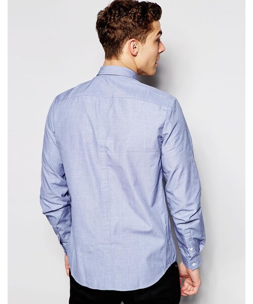 FRED PERRY（フレッドペリー）の「Fred Perry Shirt with Pocket（シャツ/ブラウス・メンズ・blue・XXL/XL/XS/M/S/L）」の2枚目の写真