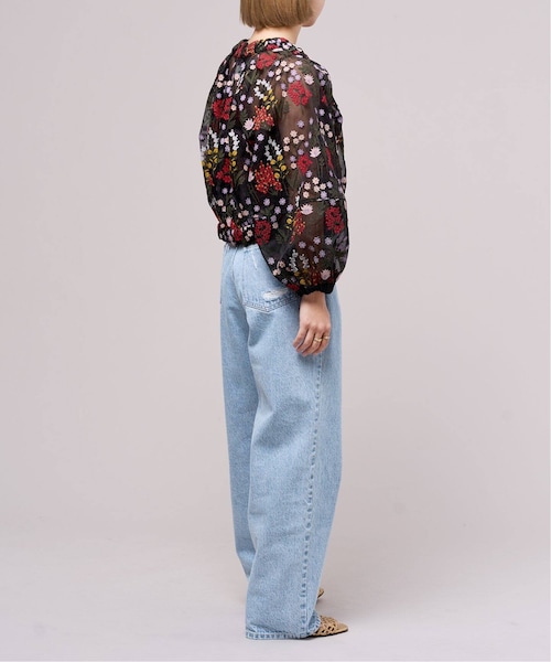 IENA（イエナ）の「IENA LA BOUCLE クロスステッチ刺繍ブラウス