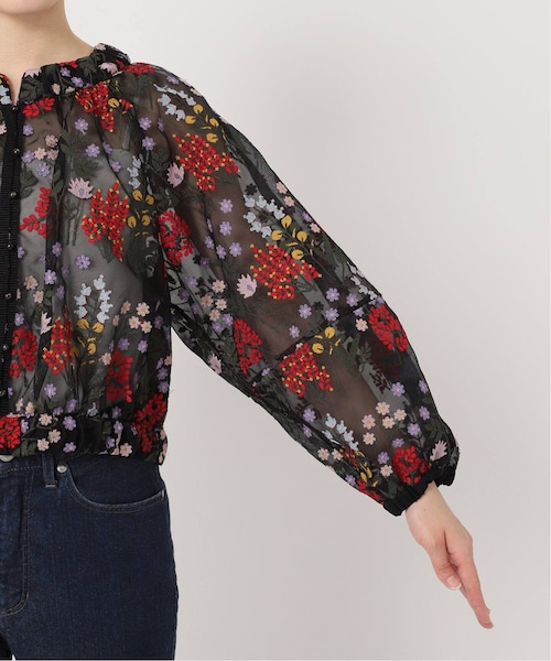 IENA（イエナ）の「IENA LA BOUCLE クロスステッチ刺繍ブラウス