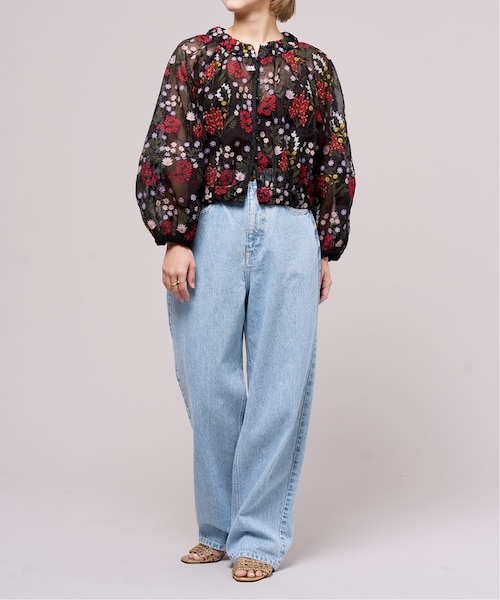 IENA（イエナ）の「IENA LA BOUCLE クロスステッチ刺繍ブラウス